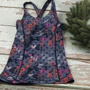 Lululemon 4 dot colorfull tank workout yoga